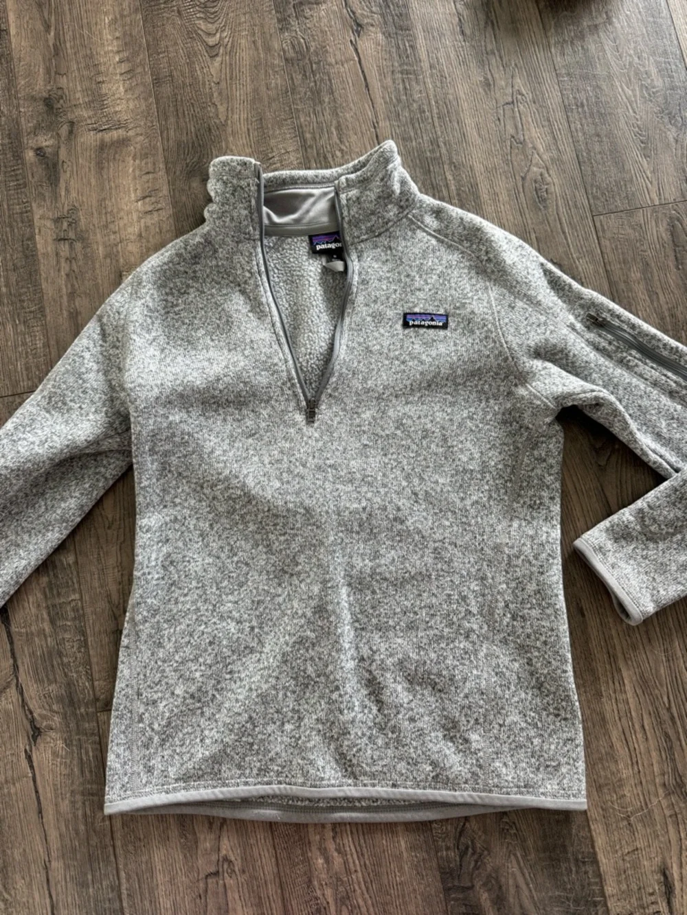 Patagonia Heather Gray Quarter-Zip Fleece Pullover - Picture 1 of 5